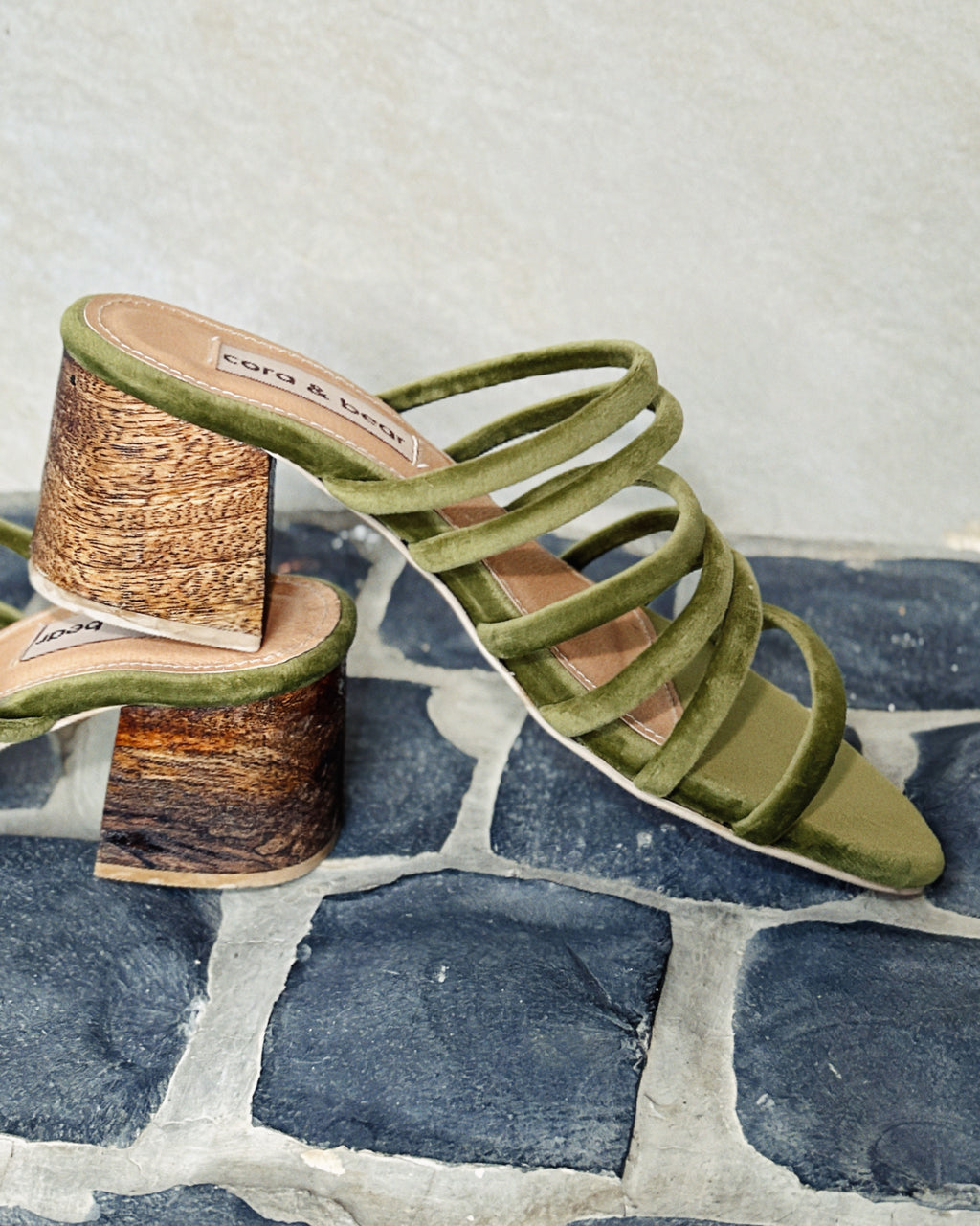 Sample Sale - Selva Olive Velvet Size 9