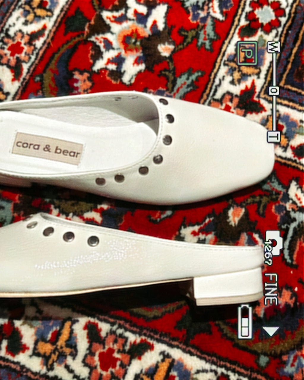 Fawn Mule Studded Crème Patent Leather