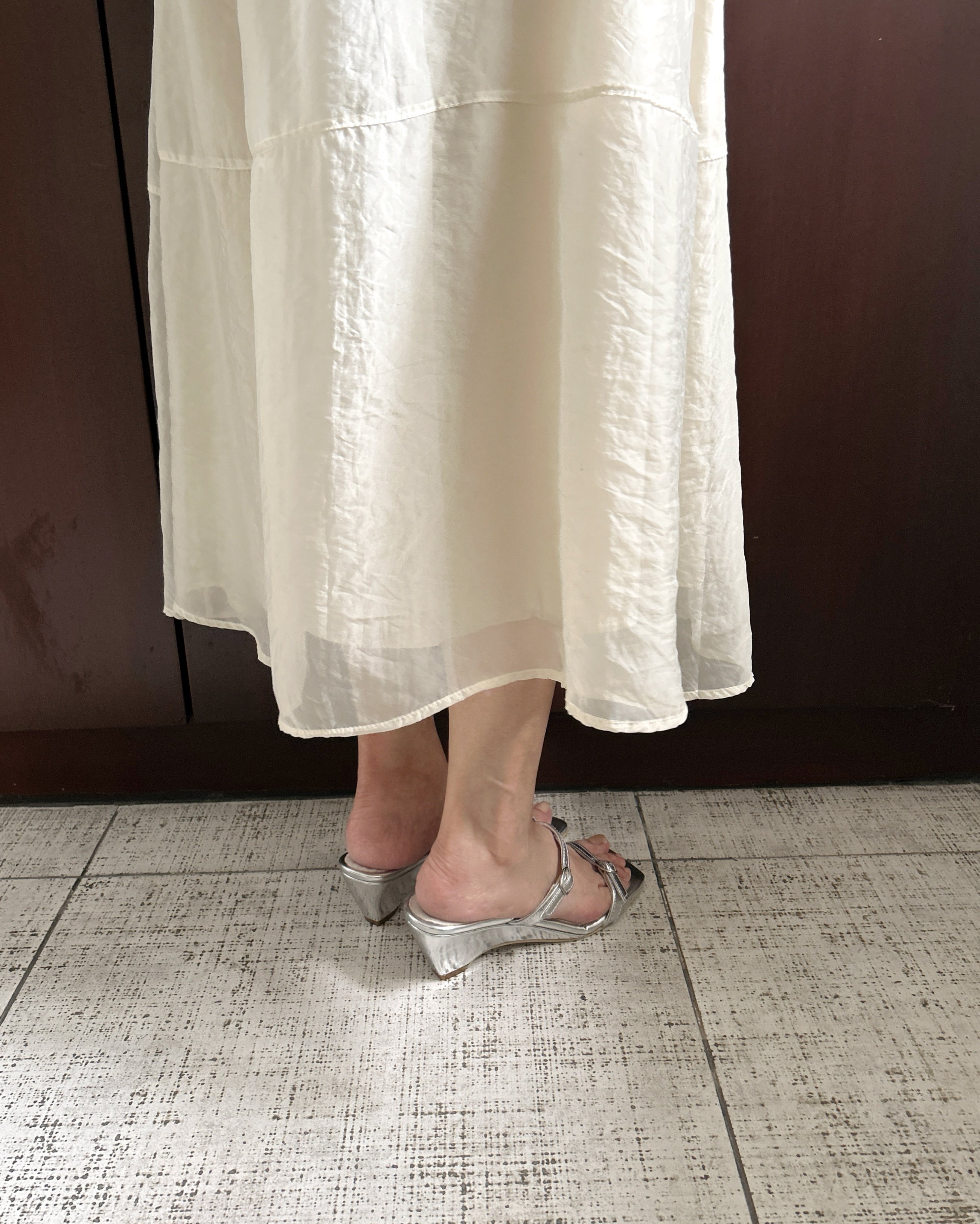 Bessette Wedge Silver Patent Leather