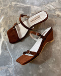Sample Sale - Bessette Wedge Brown Velvet