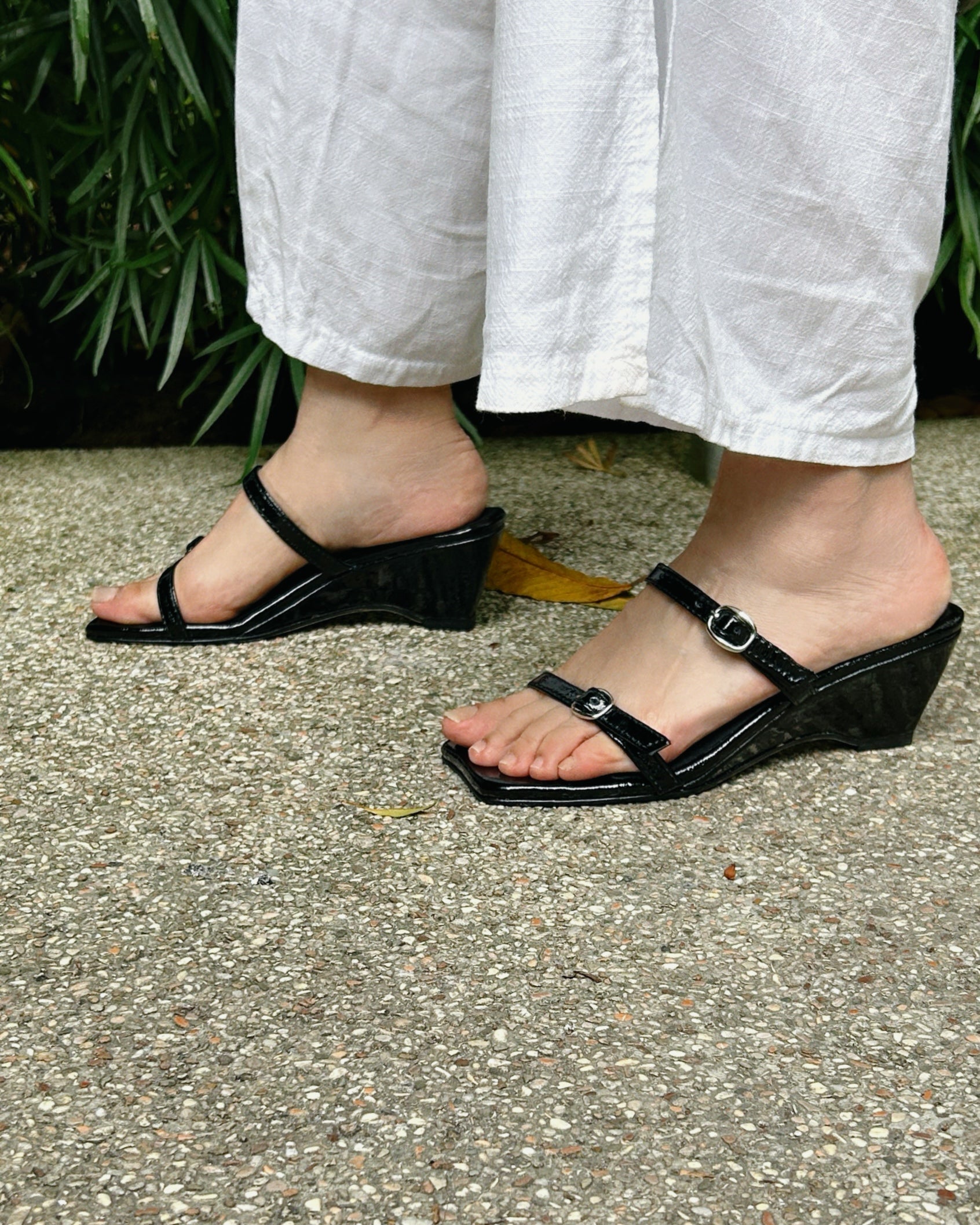 Bessette Wedge Black Patent Leather