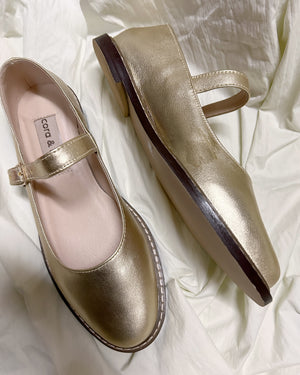 Sample Sale - Nona Gold Leather Size 7