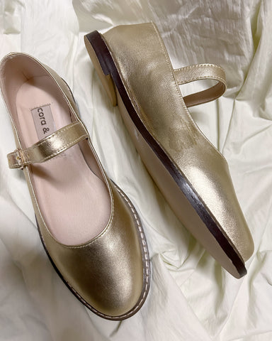 Sample Sale - Nona Gold Leather Size 7