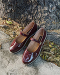 Nona Oxblood Genuine Patent Leather