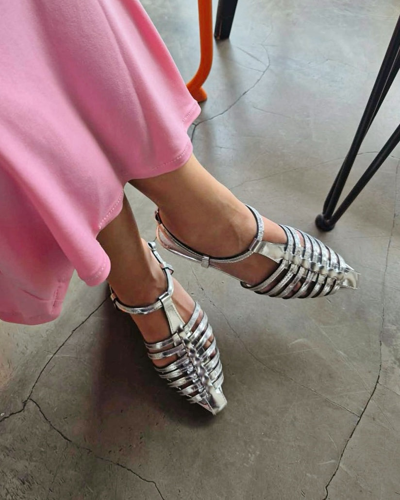 Whale Silver Patent Leather