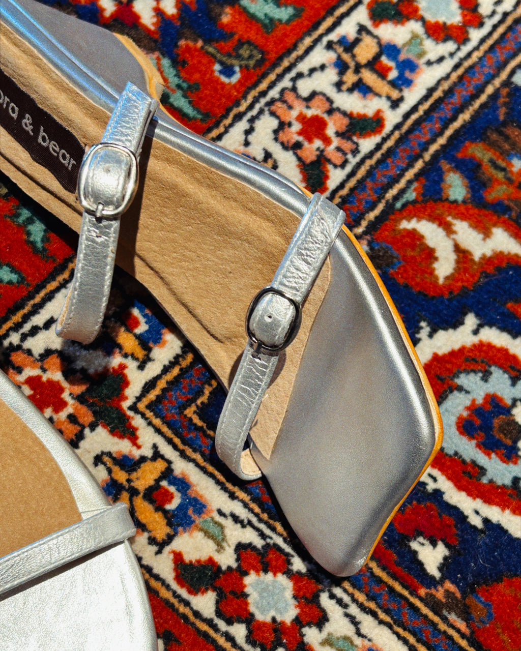 Sample Sale - Bessette Wedge Silver Leather Size 7
