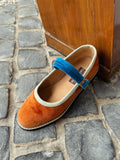 Sample Sale - Two Tone Nona Paprika Seafoam Size 7