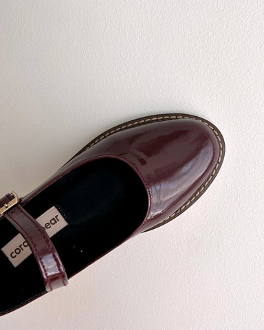 Nona Oxblood Genuine Patent Leather