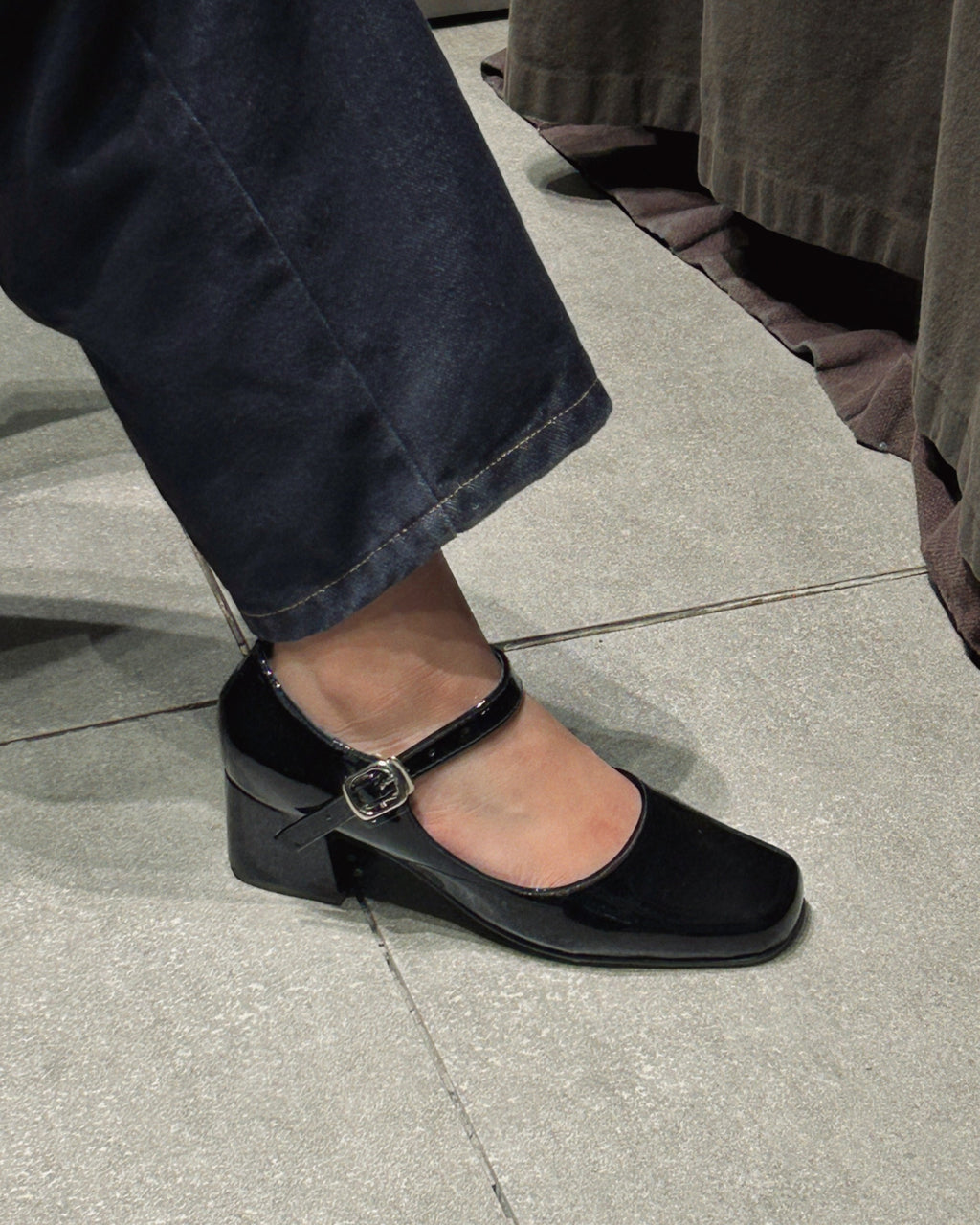 Long Island Mary Jane Black Patent Genuine Leather
