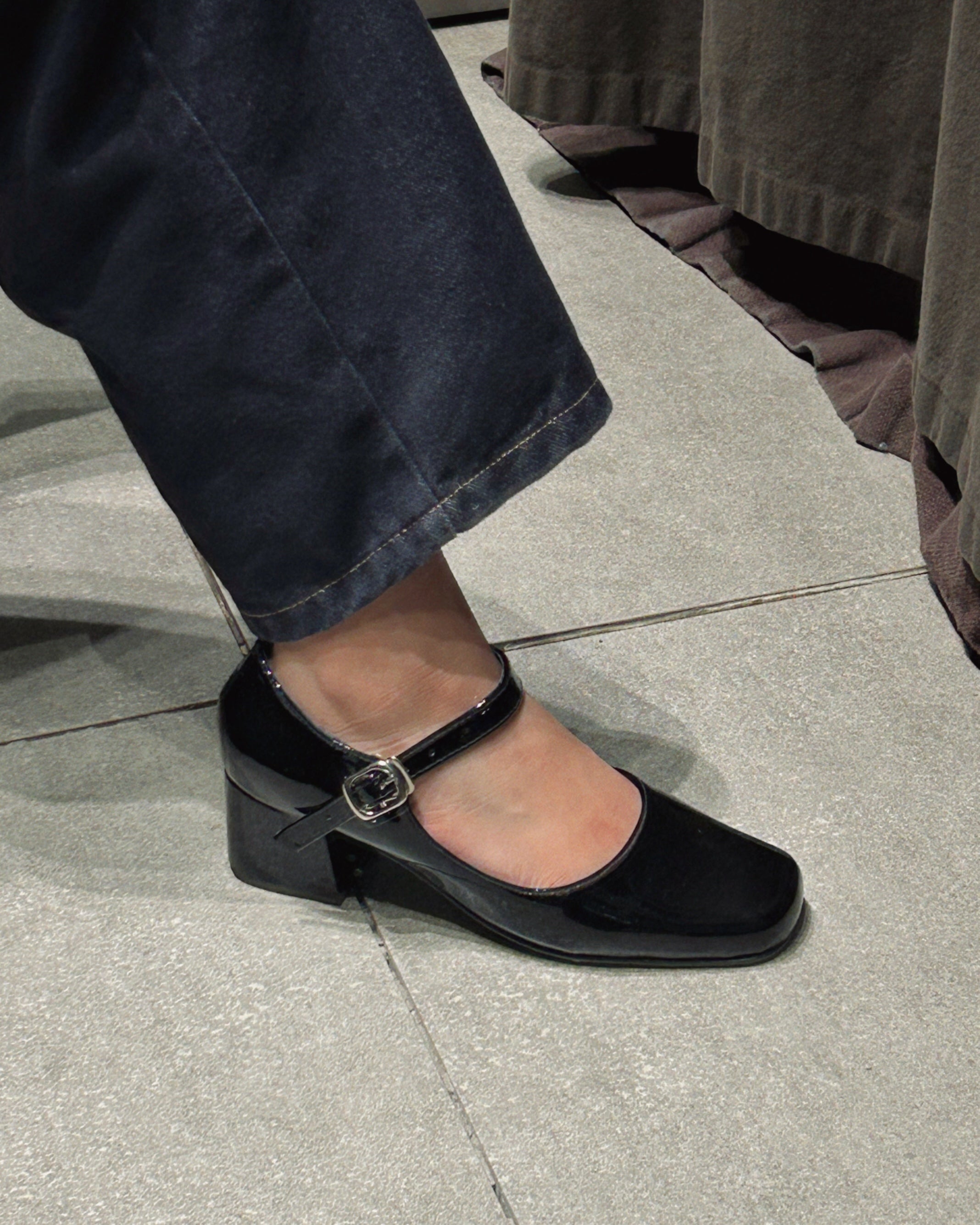 Long Island Mary Jane Black Patent Genuine Leather
