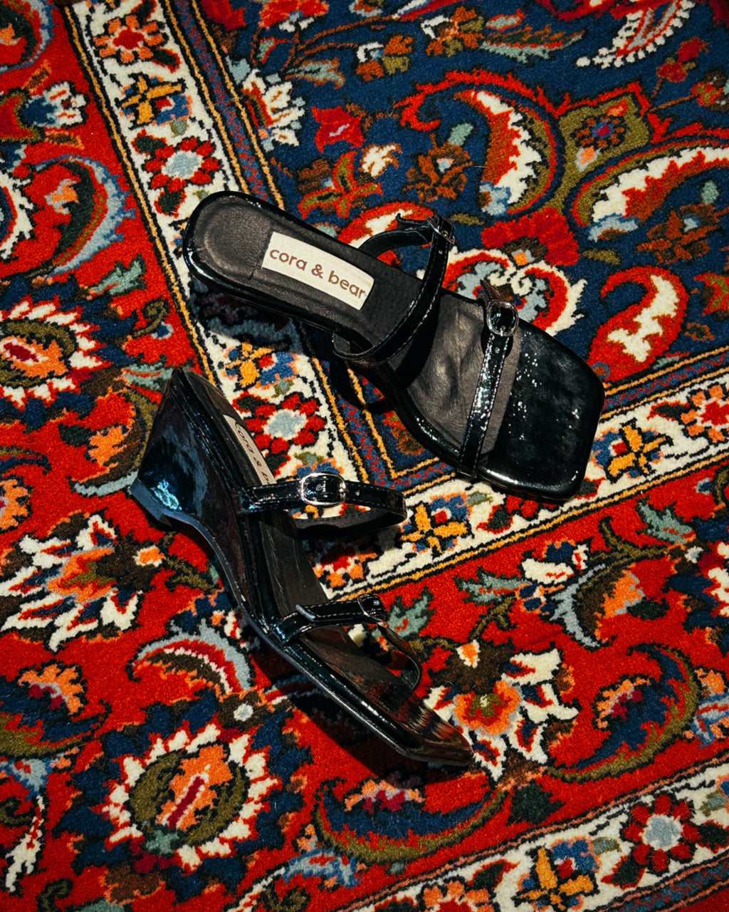 Bessette Wedge Black Patent Leather