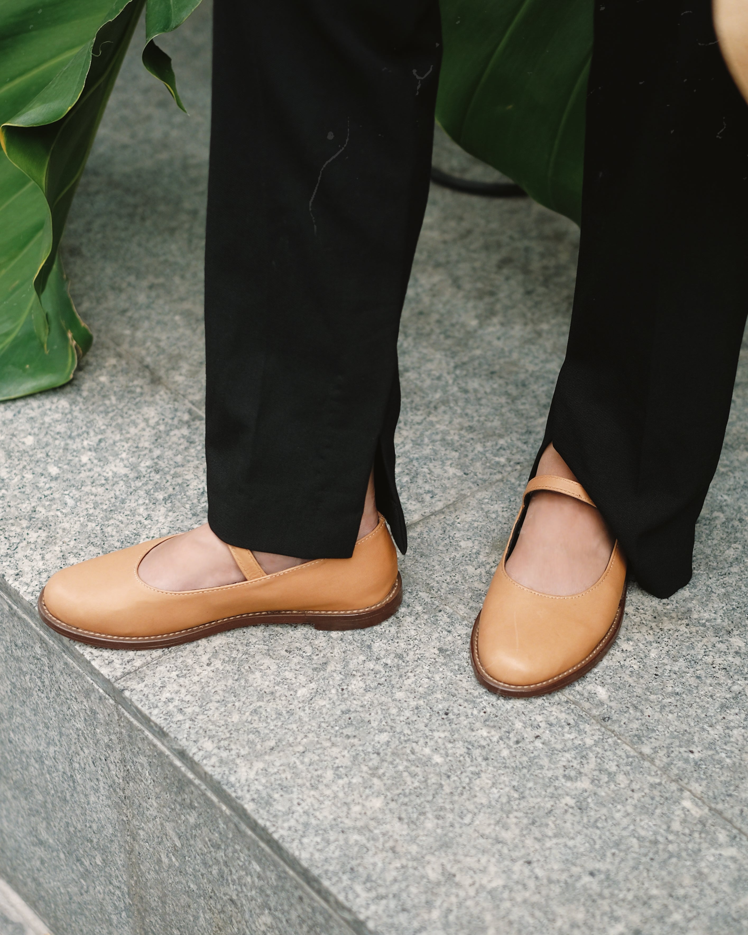 Nona Camel Genuine Leather