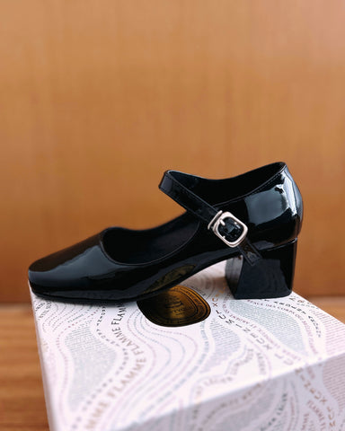 Long Island Mary Jane Black Patent Genuine Leather