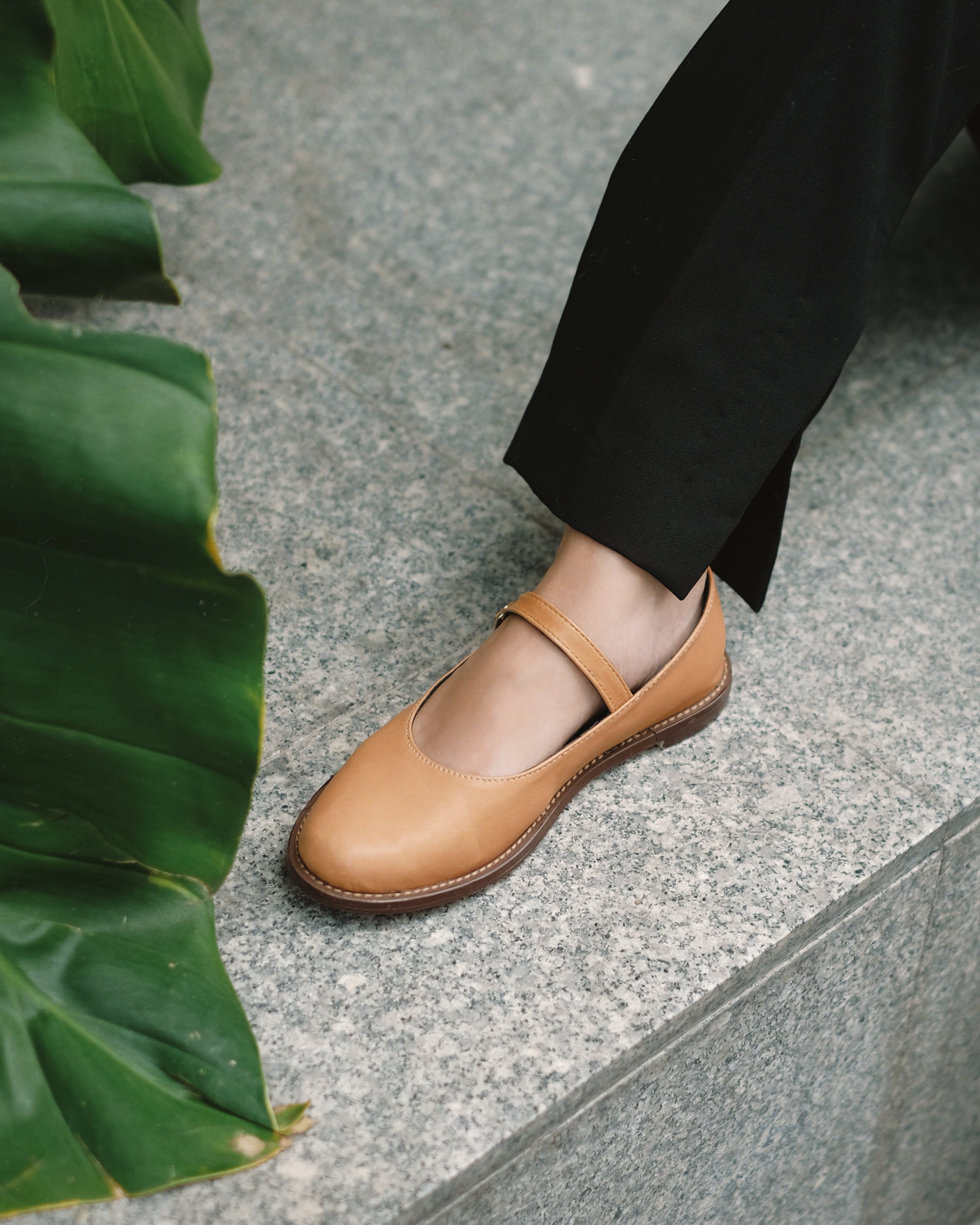 Nona Camel Genuine Leather