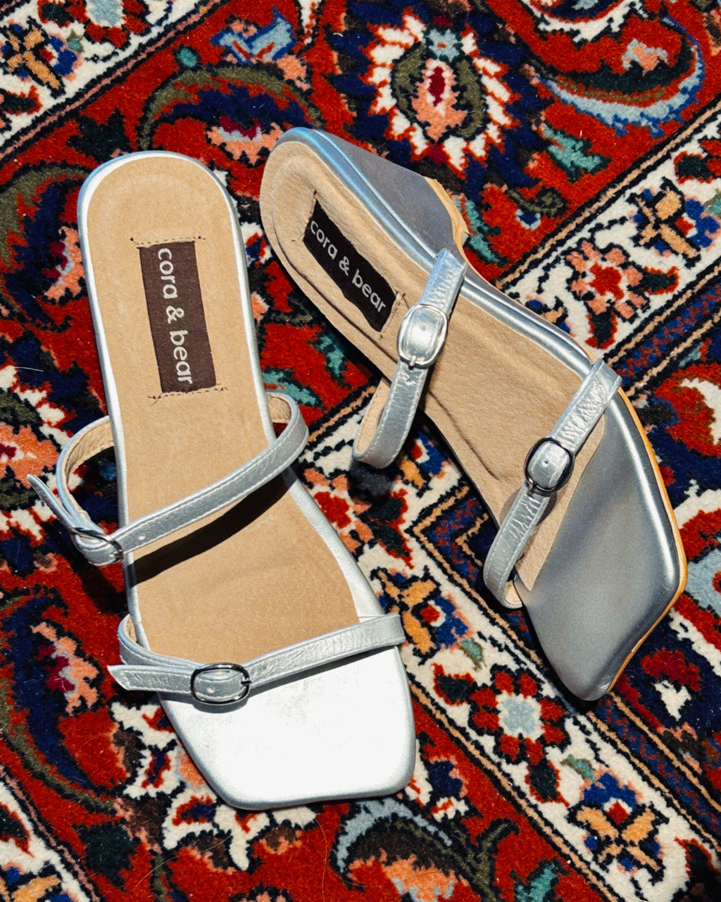 Sample Sale - Bessette Wedge Silver Leather Size 7