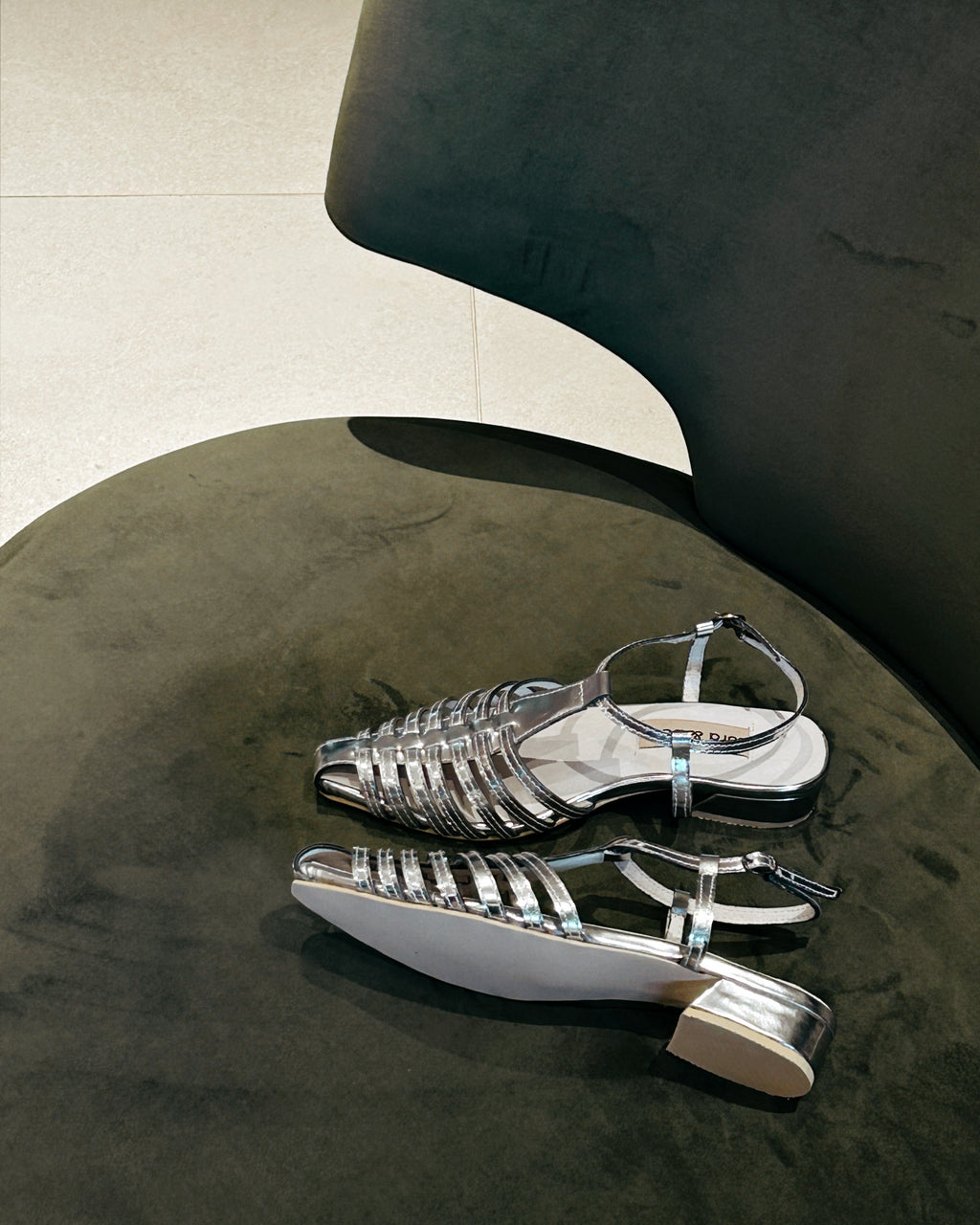 Whale Silver Patent Leather
