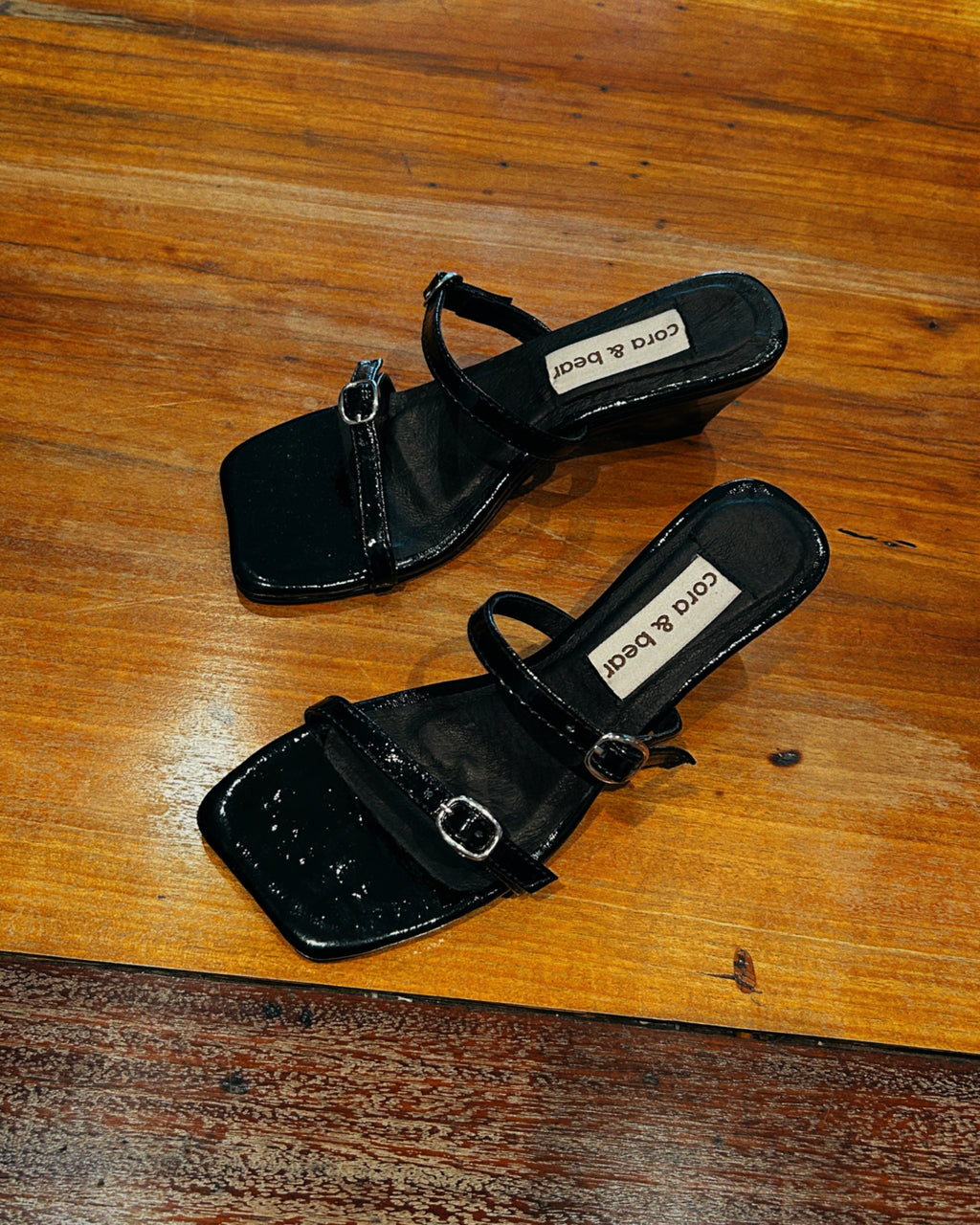 Bessette Wedge Black Patent Leather