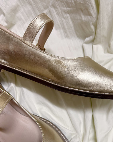 Sample Sale - Nona Gold Leather Size 7
