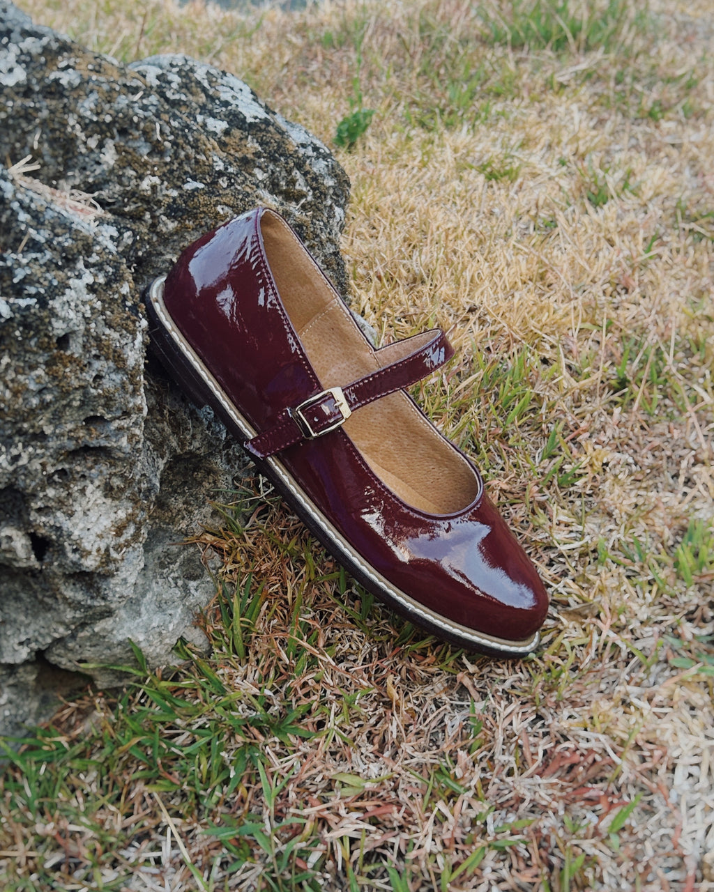 Nona Oxblood Genuine Patent Leather