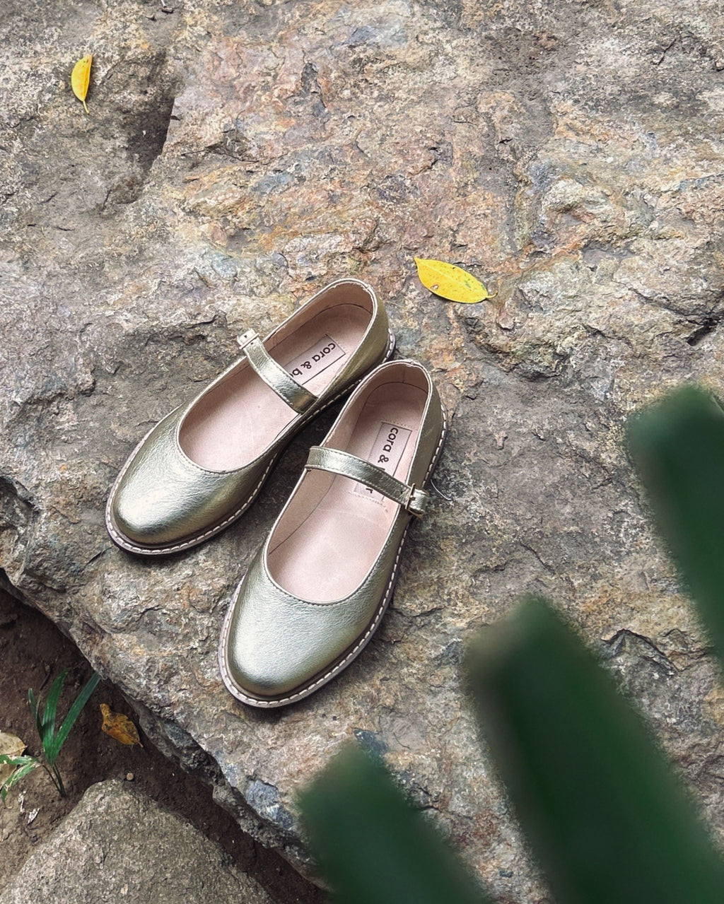 Nona Gold Genuine Leather