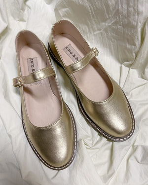 Sample Sale - Nona Gold Leather Size 7