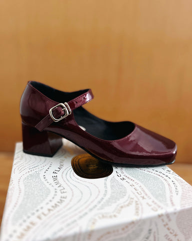 Long Island Mary Jane Oxblood Patent Genuine Leather