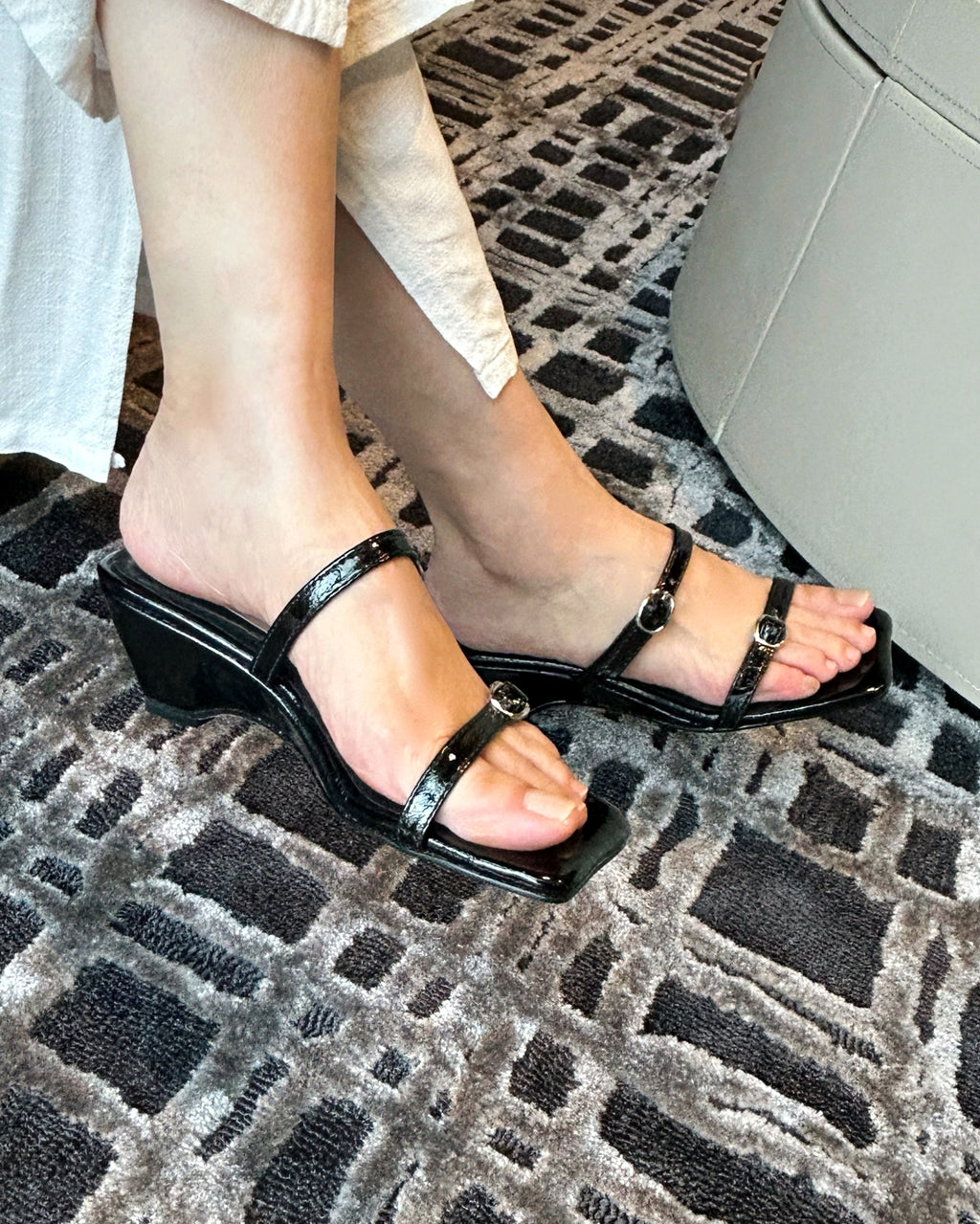 Bessette Wedge Black Patent Leather