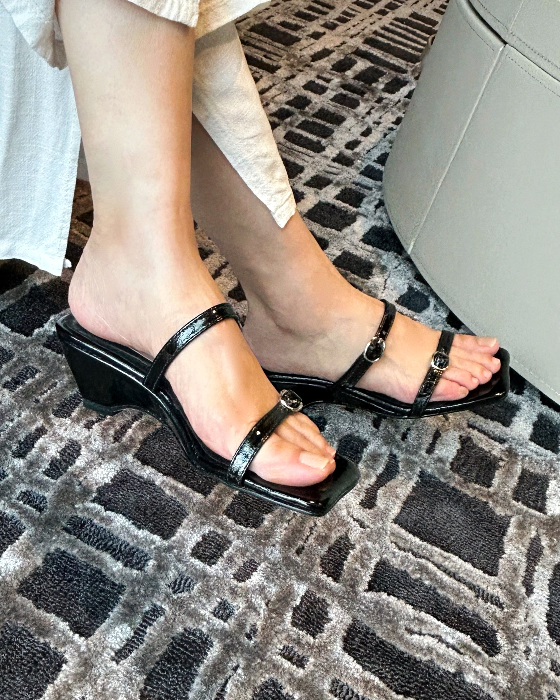 Bessette Wedge Black Patent Leather