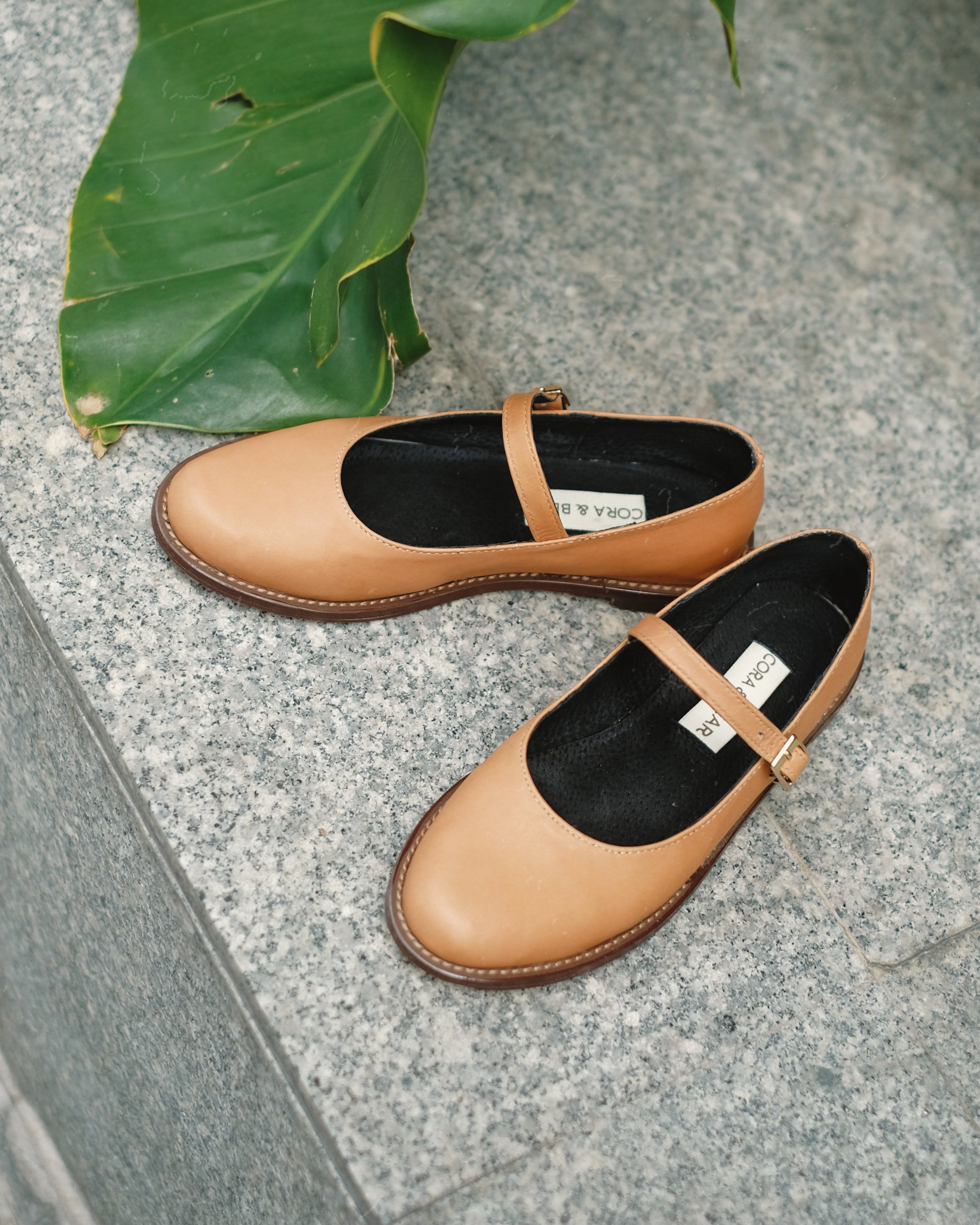 Nona Camel Genuine Leather