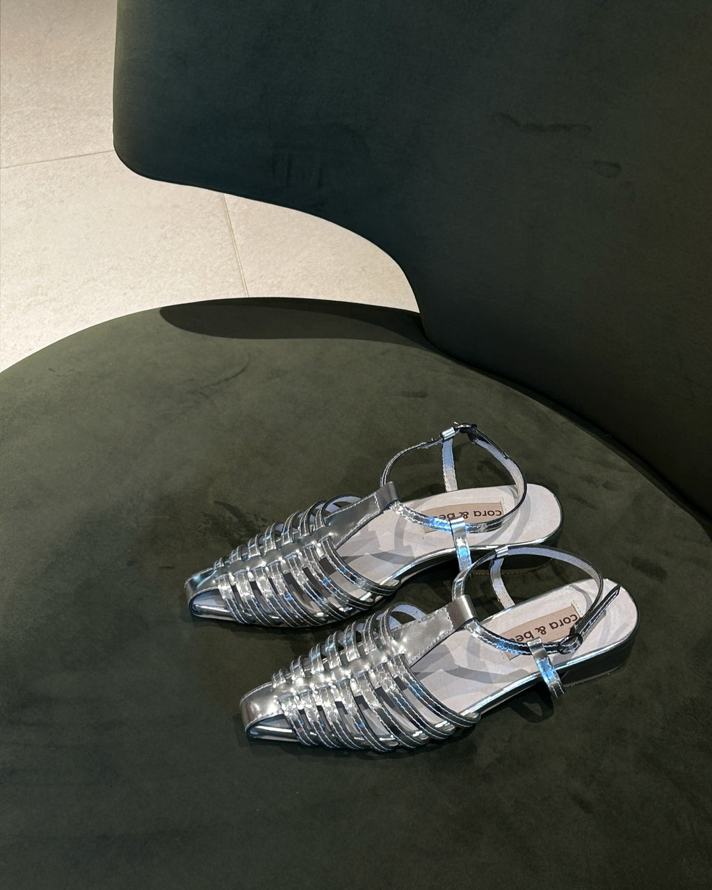 Whale Silver Patent Leather