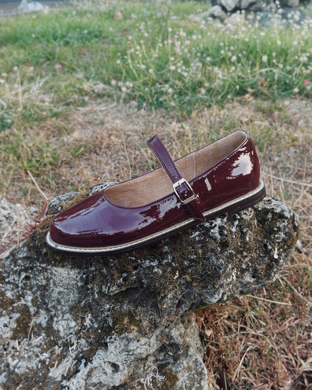 Nona Oxblood Genuine Patent Leather