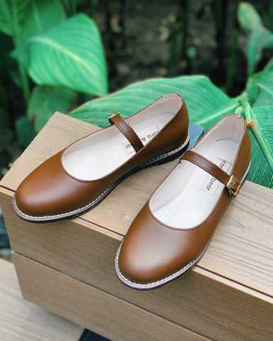 Nona Chocolate Genuine Leather - Cora and Bear